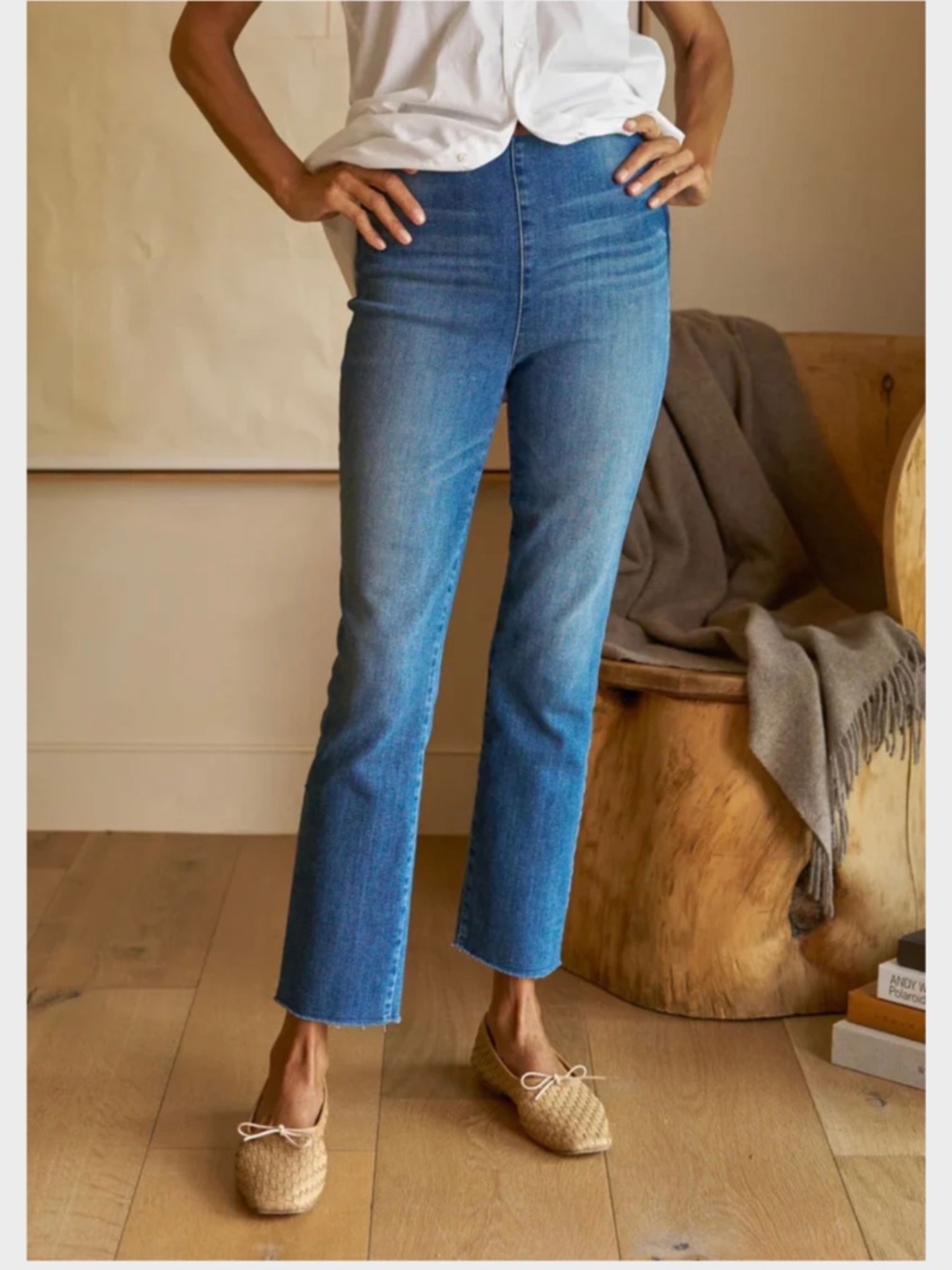 Frank & Eileen DERRY ILLUSION, 1999 Wash Italian Denim Pull-on Pants, Size 27